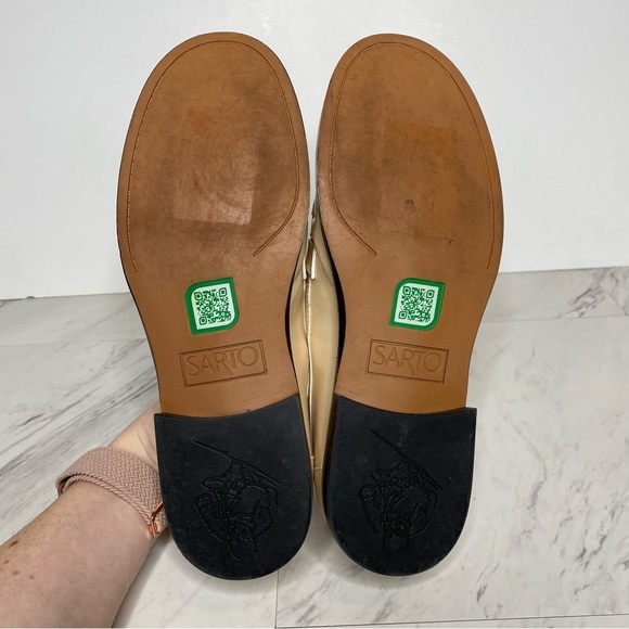 Franco Sarto Lizzy Tan Faux Leather Sparkle Loafer 8M - Picture 15 of 16